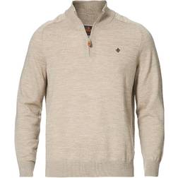 Morris John Merino Half Zip - Beige