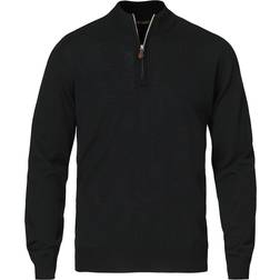 Stenströms Merino Half Zip Sweater - Black