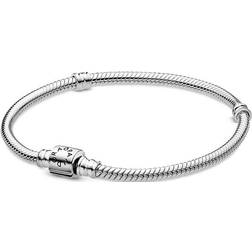 Pandora Moments Barrel Clasp Snake Chain Bracelet - Silver