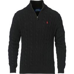 Polo Ralph Lauren Icon Logo Half Zip Cable Knit Jumper