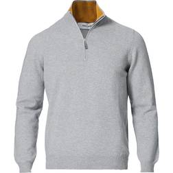 Gran sasso Wool/Cashmere Half Zip Light Grey