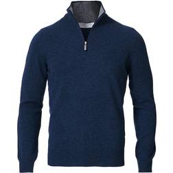 Gran sasso Wool/Cashmere Half Zip - Navy