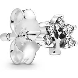 Pandora My Nature Single Stud Earring - Silver/Transparent