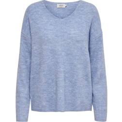 Only Onlcamilla V-Neck L/S Pullover Knt - Sininen