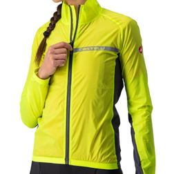 Castelli Squadra Stretch Cycling Jacket Women - Yellow Fluo/Dark Gray