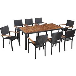 vidaXL 43936 Ensemble repas de patio, 1 Table incluse 8 Chaises