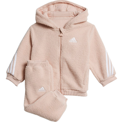 Adidas Infant Future Icons Sherpa Jogger Set - Halo Blush/White (H28846)