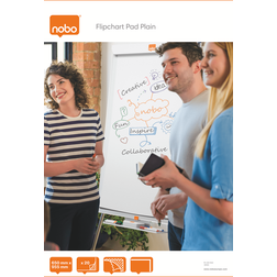 Nobo Flipchart Pad Plain 60g/m² 20stk