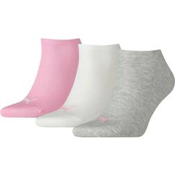 Puma Unisex Plain Sneaker Trainer Socks 3 pack - Prism Pink