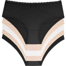 Dorina Naomi Hipster Panties 5-pack - Black/White/Beige