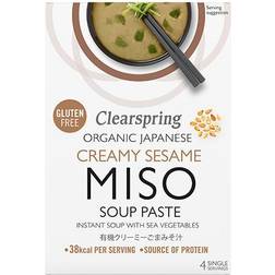 Clearspring Organic Instant Miso Soup Paste Creamy Sesame 15g 4stk