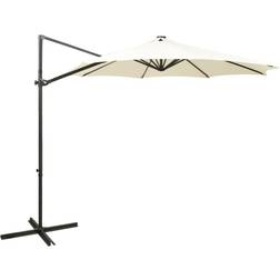 vidaXL Cantilever Umbrella with Pole and LED Lights 300cm