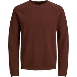 Jack & Jones Textured Knitted Sweater - Brown/Chocolate Fondant