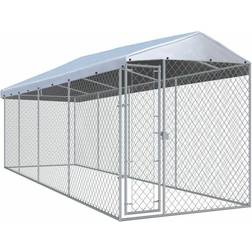 vidaXL Hondenkennel voor Buiten met Dak 760 x 190 x 225 cm