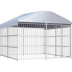 vidaXL Chenil d'Extérieur Avec Toit Pour Chiens 300 x 300 x 200 cm