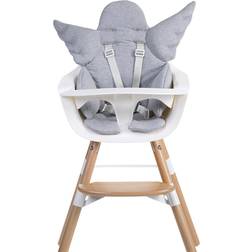 Childhome Coussin chaise haute universel ange jersey gris child wood