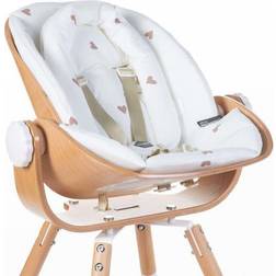 Childhome Newborn Cuscino di seduta Evolu Hearts bianco