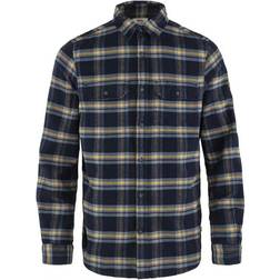 Fjällräven Ovik Heavy Flannel Camisa - Dark Navy/Buckwheat Brown