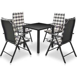 vidaXL 42778 Juego de comedor de patio, 1 Mesa incl. 4 Sillas