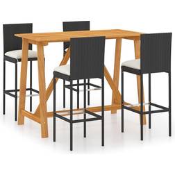 vidaXL 3067958 Ensemble de Bar d'Extérieur, 1 Table incluse 4 Chaises