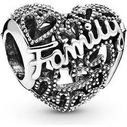 Pandora Family Heart Charm - Silver