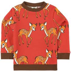 Småfolk Sweatshirt with Deer - Apple Red (14-2402)