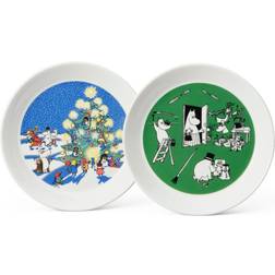 Arabia Moomin Teckning & Jul Asiet 19cm 2stk