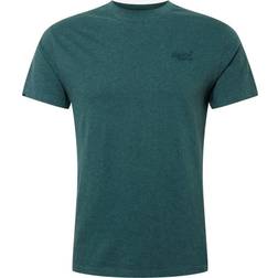 Superdry Organic Cotton Embroidery T-shirt - Buck Green Marl