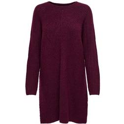 Only Knitted Dress - Red/Windsor Wine