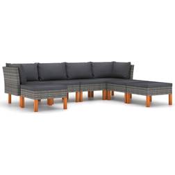 vidaXL 3059717 Loungeset, Bord inkl. 4 Soffor