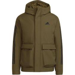 Adidas Utilitas 3-Stripes Hooded Jacket Unisex - Focus Olive