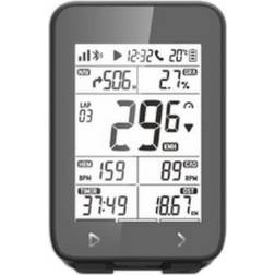 iGPSPORT Gps teller met snelheid, hoogtemeter, temperatuur compatibel met Strava optie: cadans- snelheid- en hartslagmeter Noir