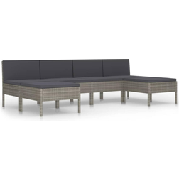 vidaXL 3056988 Loungeset, Bord inkl. 4 Soffor