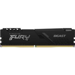 Kingston FURY Beast 64GB (4 x 16GB) 288-pin DIMM DDR4 3600 MHz CL18 Black Memory (KF436C18BBK4/64)