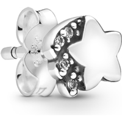 Pandora My Shooting Star Single Stud Earring - Silver/Transparent