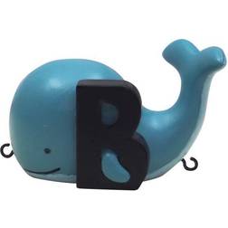 Kids by Friis Birthday Trains Blue Whale B Letter Blue/Black