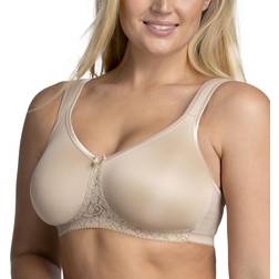 Miss Mary Smooth Lacy Moulded Bra - Beige