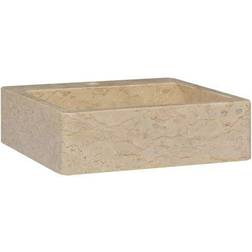 vidaXL Lavandino Crema 40x40x12 cm Marmo