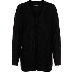 Vero Moda Cardigans en maille Col en V Manches Coupe Longue Noir