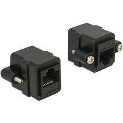 DeLock Panel Mount RJ45-RJ45 Adapter