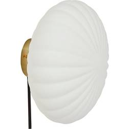 Hübsch Kumu Brass/White Vægarmatur ∅ 25cm