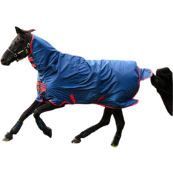 Horseware Mio All-In-OneTurnout 350g Bleu foncé et rouge bleu