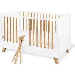Pinolino Lit De Bébé Évolutif Pan Blanc 29.5x57.1"