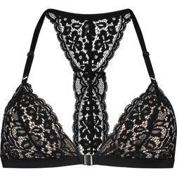 Hunkemöller Rose Padded Triangle Bralette - Black