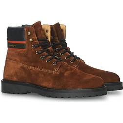 Gant Red Mid Lace Suede Boot - Cognac/Black