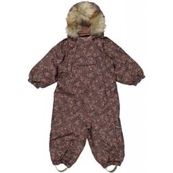 Wheat Nickie Tech Snowsuit - Deep Blue Flowers (8002e-921R-1021)