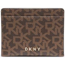 DKNY Logo Bryant Card Holder - Mocha Caramel