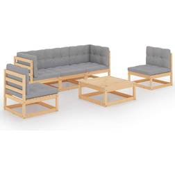 vidaXL 3076444 Loungeset, 1 Bord inkl. 5 Soffor