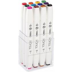 Touch Twin Brush Marker Main Colours 12-pack