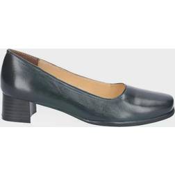 Amblers Walford Ladies Wide Fit Court - Nero/Blu